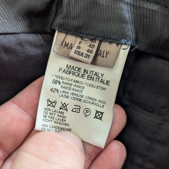 MARITHÉ FRANCOIS GIRBAUD - Ramie blend black trousers - Sz 31 - Picture 6 of 6